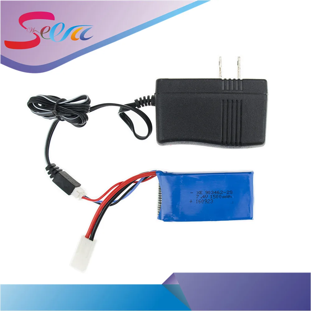 7.4V 1500mAh 903462-2S with US/China plug The Best lithium polymer battery For FT009 remote control speed boat FX067C | Игрушки и хобби