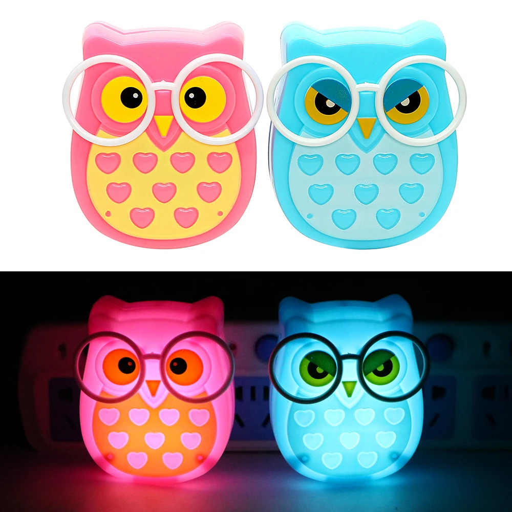  ITimo Auto Light Control Sensor Lamp Indoor Lighting Owl Animal Nightlight EU Plug Socket Lamp LED  - 32853621502