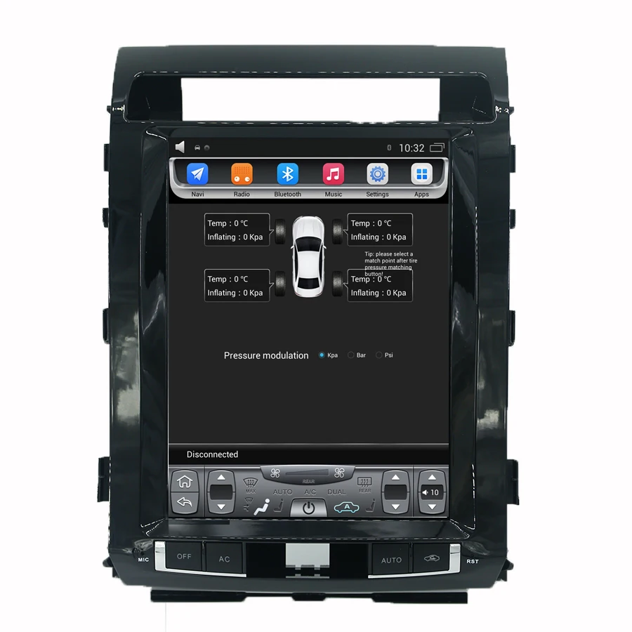 Sale 12.1 inch Tesla Style Android Quad Core Car Stereo DVD Player GPS Navigation For TOYOTA LAND CRUISER LC200 2008-2015 2