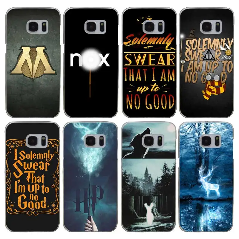 

H467 Fashion Harry Potter Logo Transparent Hard PC Case Cover For Samsung Galaxy S Note 3 4 5 6 7 8 9 Edge Plus