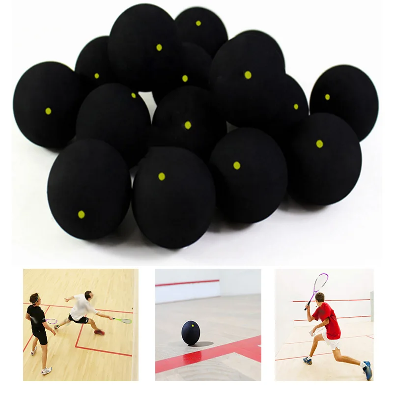 Настенный шар Профессиональные черные шарики-амортизаторы с одной/двумя точками синий Быстрый желтый медленная скорость официальный резиновый сквош ракетки шары