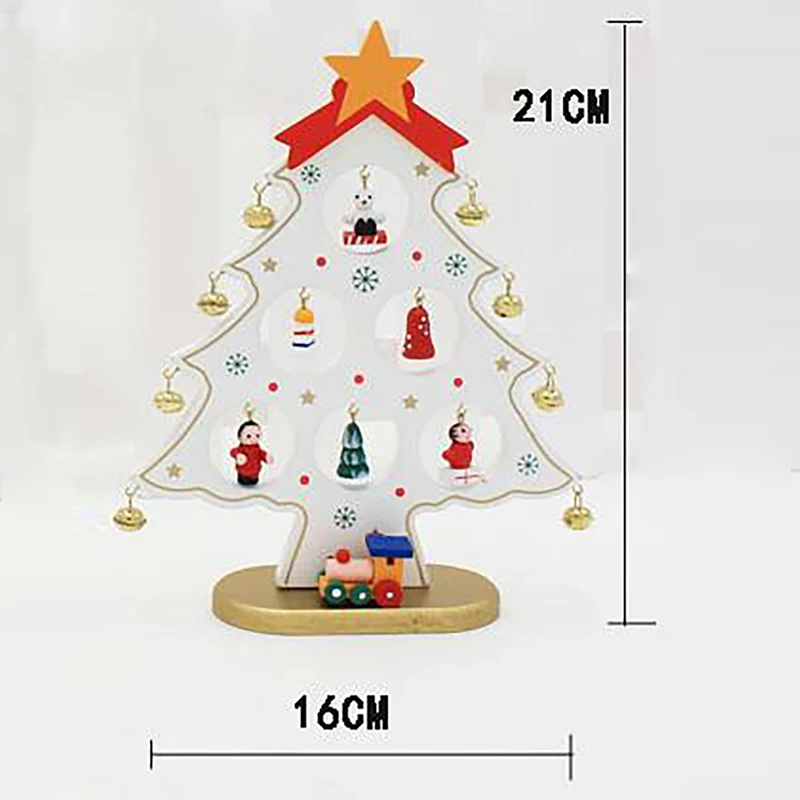 DIY год christmas decorations for home деревянные искусственные Рождество дерево Аксессуары Украшения Дерево Мини Новогодние ёлки подарок орнамент Украшение стола/1 шт