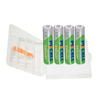 

4PCS PKCELL 1.2v 850mah NIMH AAA rechargeable battery batteries and packed with aa/aaa battery box holder