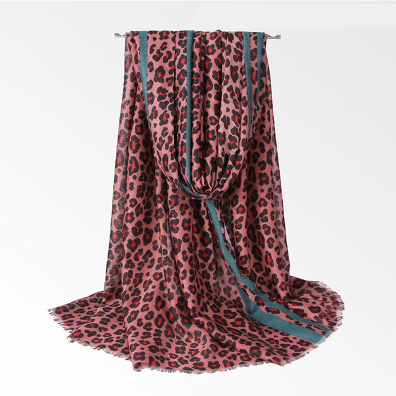 

MANYUE-CO Women Fashion Cotton Scarf Leopard Print Scarves Long Shawls Summer Wrap Shawl Foulard Femme Bufanda Muffler