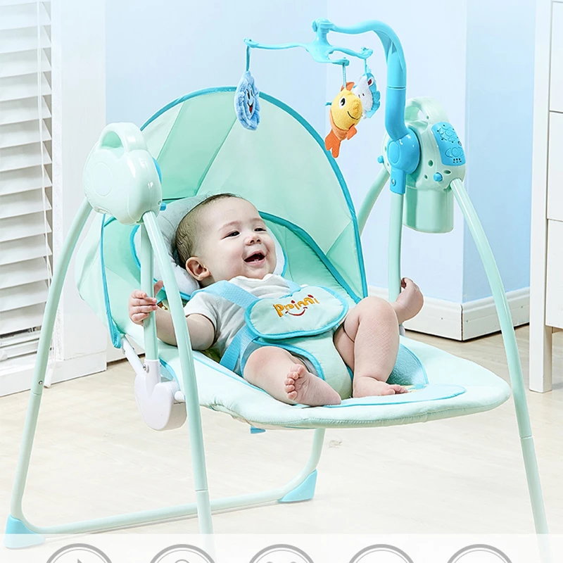 Merk Cradle Elektrische Swing Muziek Automatische Baby Slapen Mand Gouden Frame|electric baby rocking chair|baby rockingbaby rocking chair AliExpress
