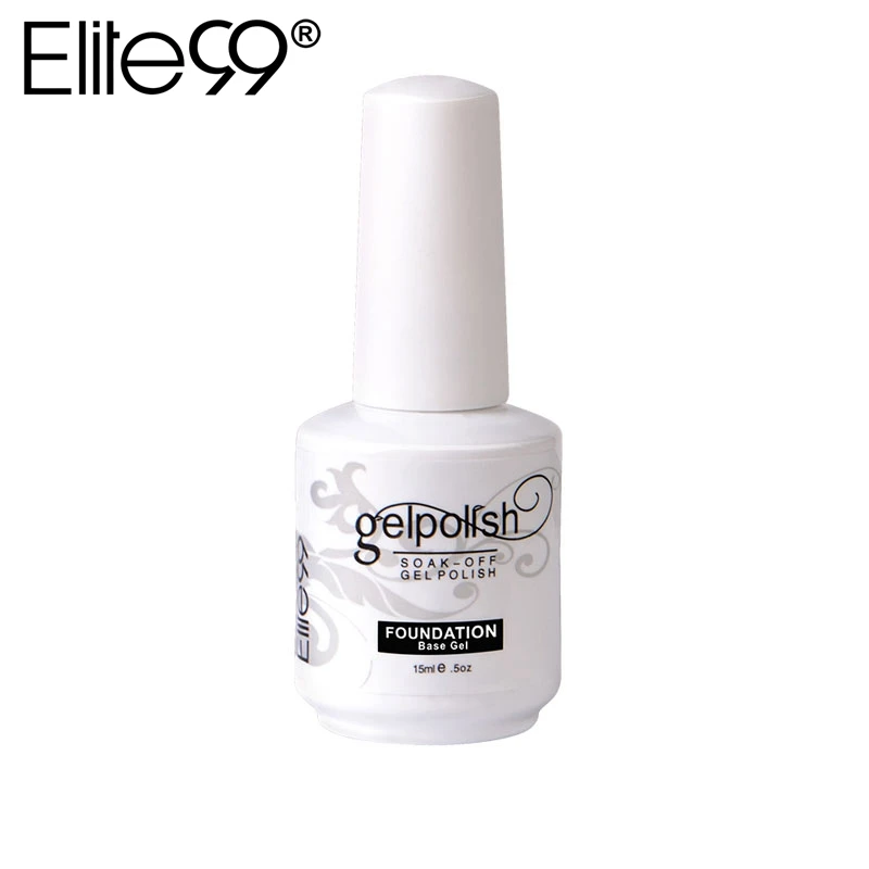 

Elite99 Top Coat and Base Coat 15ML Long lasting Soak Off Varnish Manicure Nail Foundation Gel for UV Nails Polish