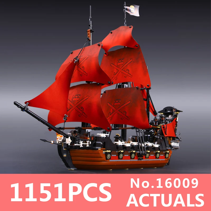 Free shipping New Lepin 16009 1151pcs Queen Anne's revenge Building Blocks Set Bricks LegoINGlys 4195 for Children DIY gift Free shipping New Lepin 16009 1151pcs Queen Anne's revenge Building Blocks Set Bricks LegoINGlys 4195 for Children DIY gift