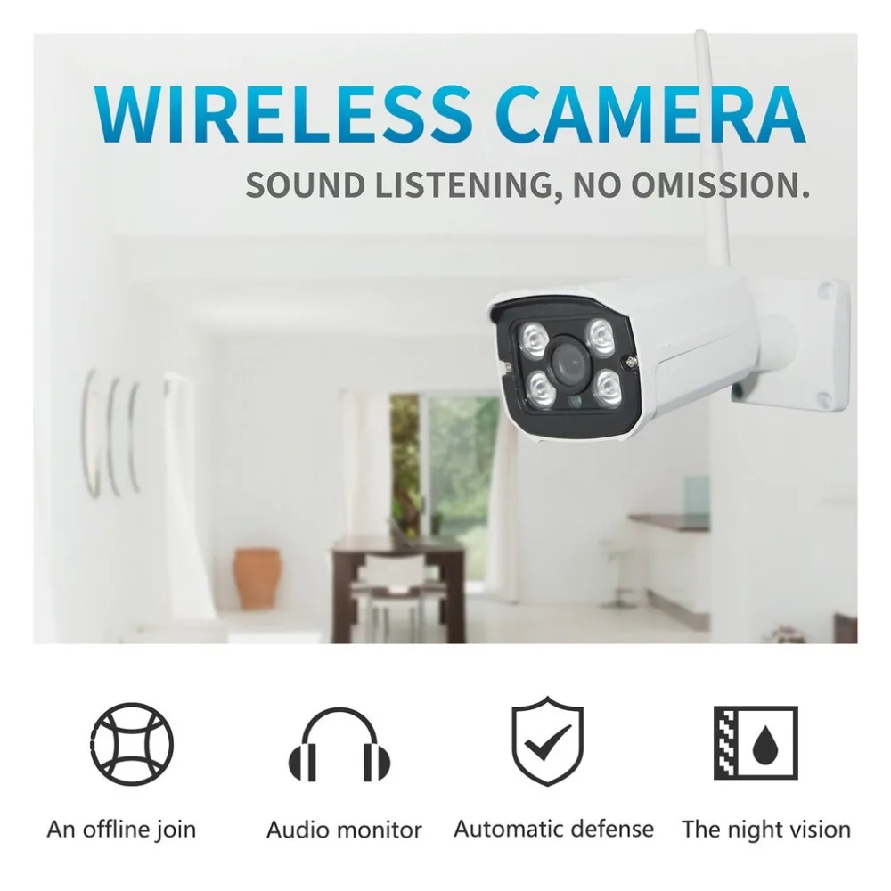 

HD 1080P Outdoor IP Camera IP66 Waterproof Smart Night Vision Motion Detection Security Home Surveillance Camera EU/US Plug