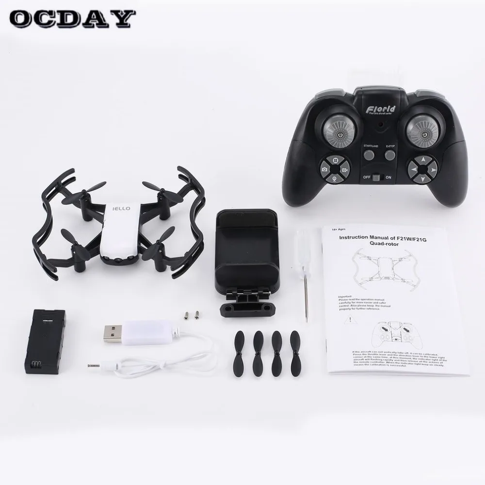 

F21G2.4G RC Mini Quadcopter Drone with 720P HD Wifi FPV Camera Flow Positioning Gesture Altitude Hold Headless Mode Gesture