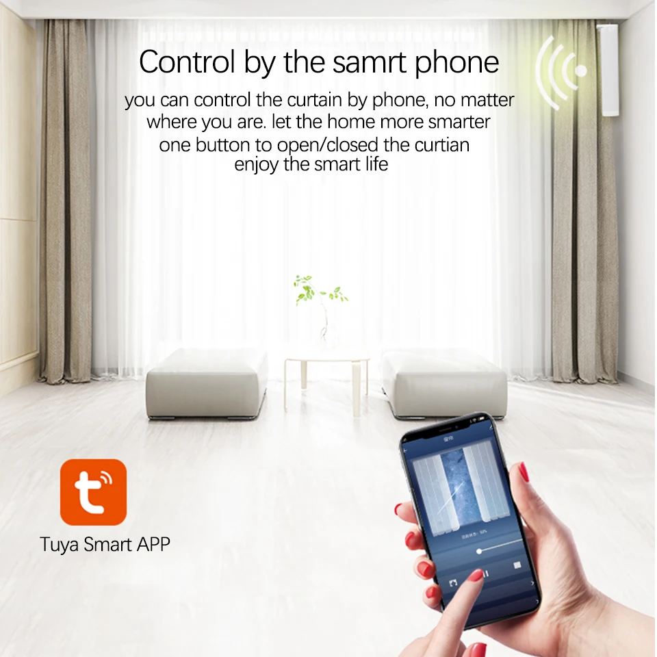 Wifi умный электрический занавес мотор+ Dooya 433 МГц DC2700 пульт дистанционного управления работает с Amazon Alexa Google Home Smart life/Tuya APP