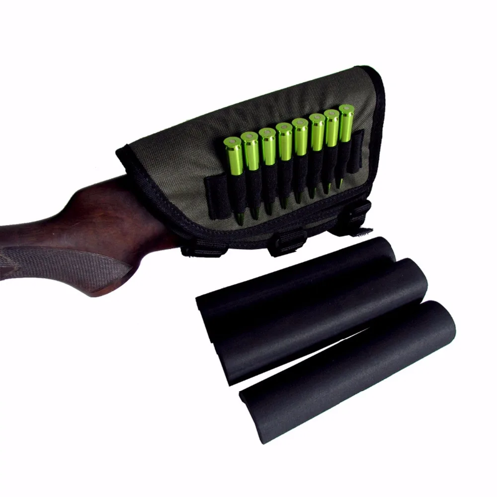 Tourbon Left Hand Cheek Rest Pad for Rifles Cartridges Holder Green