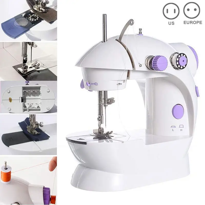 Shipping From Russia 2018 Mini Sewing Machines Handheld Dual Speed Double Thread Multifunction Electric Mini Automatic Hot Sales
