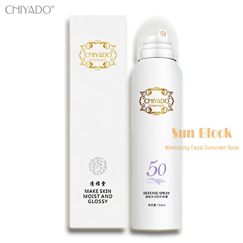 Facial Sunscreen Glycerin Spray SPF 50 Solarium Sun Block Lift Whitening Moisturizing UVA + UVB