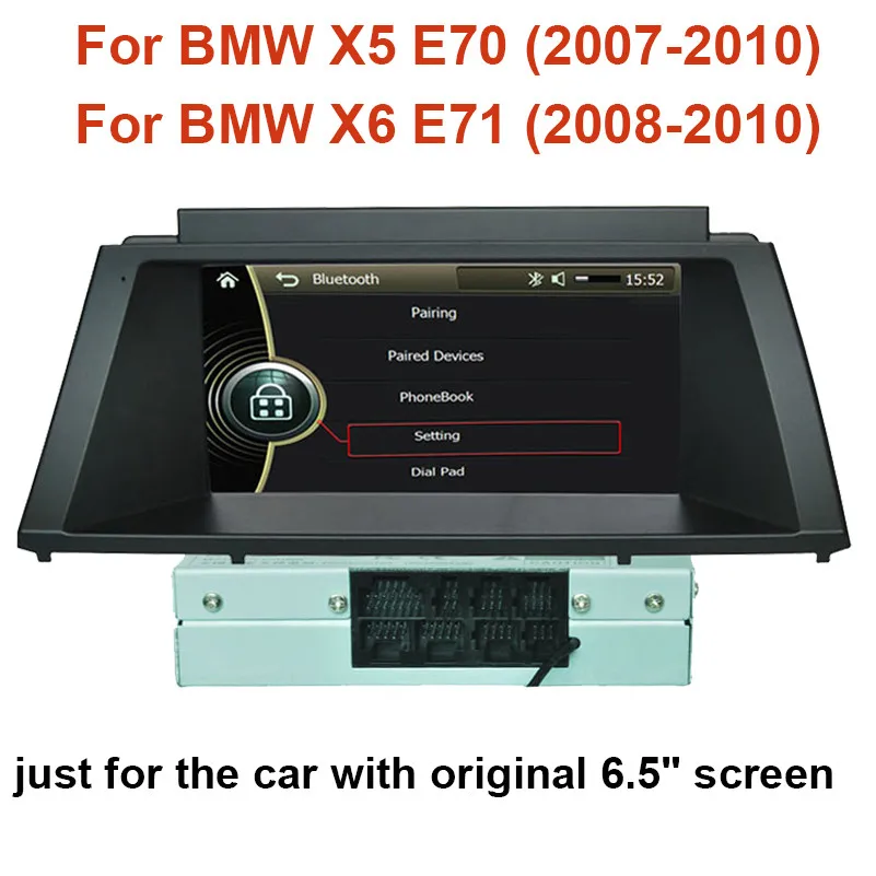 Top 8" Car DVD GPS  Player for BMW X5 E70 BMW X6 E71 2007-2010  support original screen display with GPS BT USB SD IPOD 0