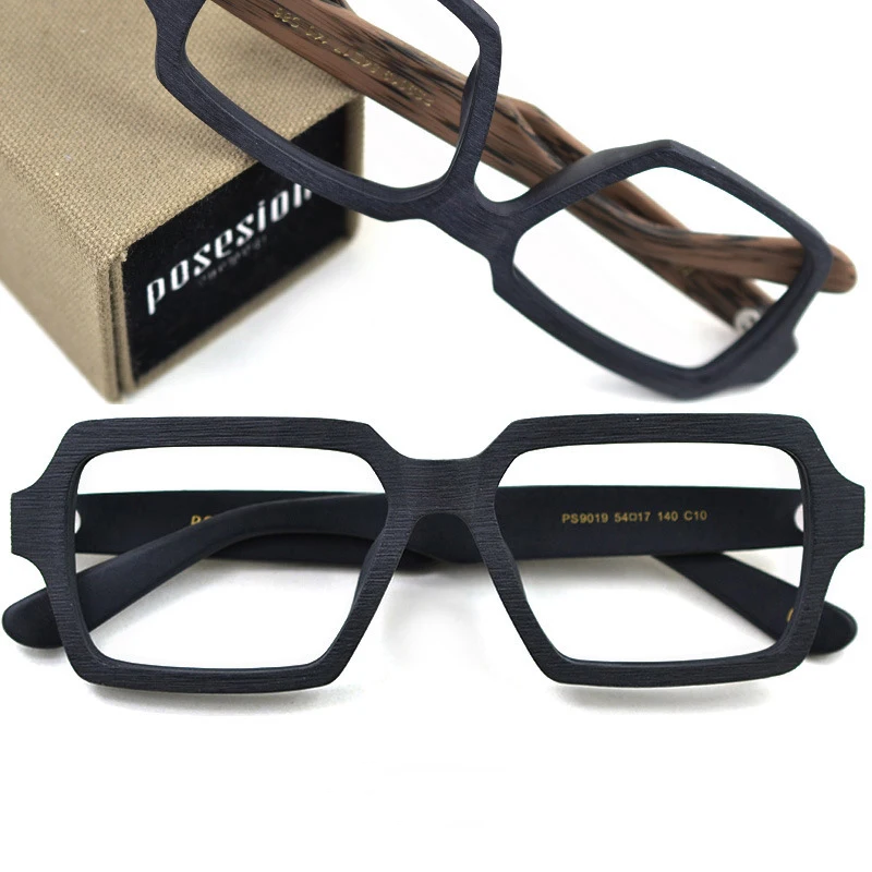 Posesion деревянные мужские женские оправы для очков квадратные большие оптические