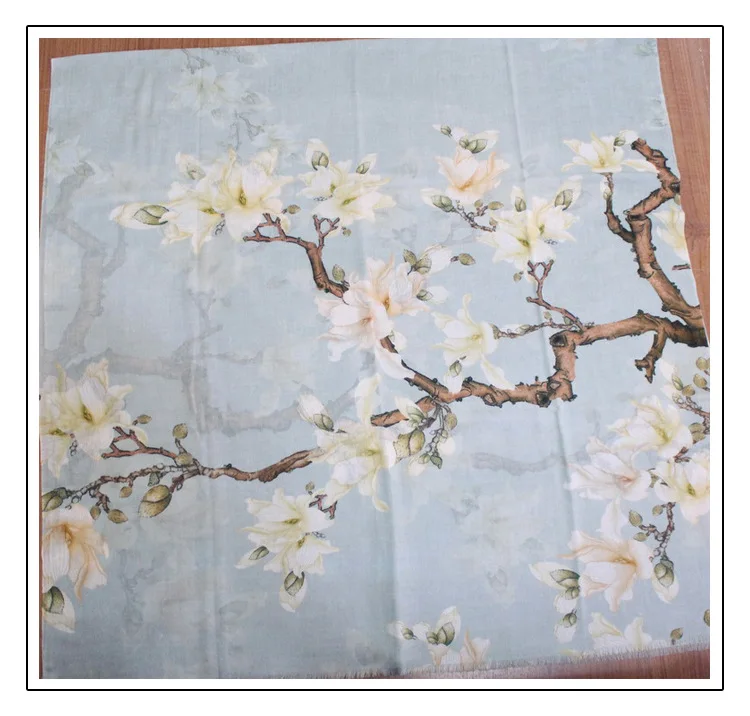 

Graceful Magnolia Lady Cashmere Scarf Headband Scarves Multi Function Shawl Decoration Wholesale Drop Shipping YR13