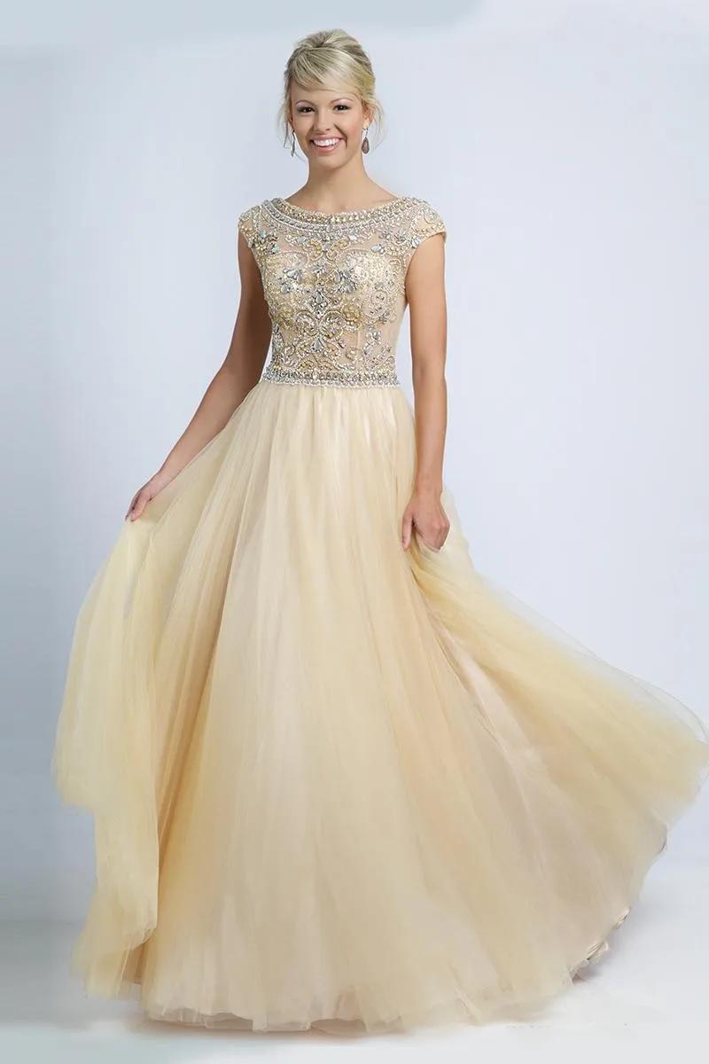 Fit Then Flared Prom Dress