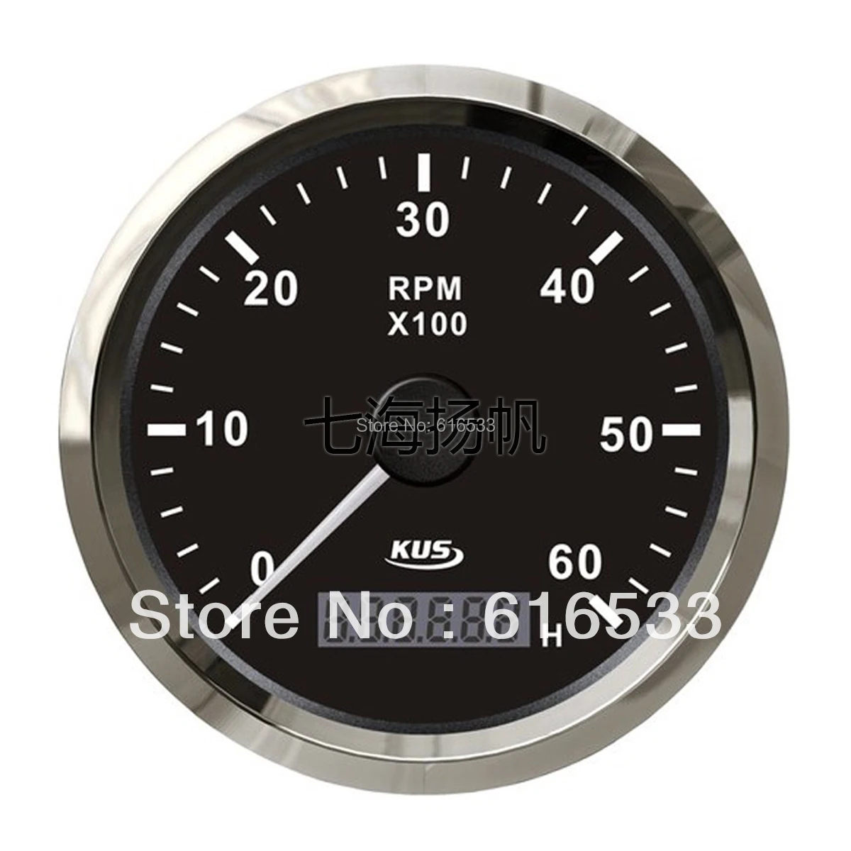

85mm Kus instrument tachometer gauge 6000rpm12v 24v for vehienlar rv marine general yacht motor boat accessories 1pc