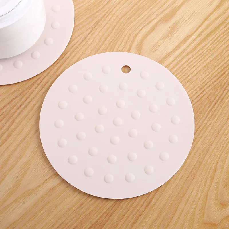 Круглый утолщенной силикагель коврик для сковороды теплоизоляционный коврик кухня анти-гладильная коврик настольный коврик пластины чашки pad