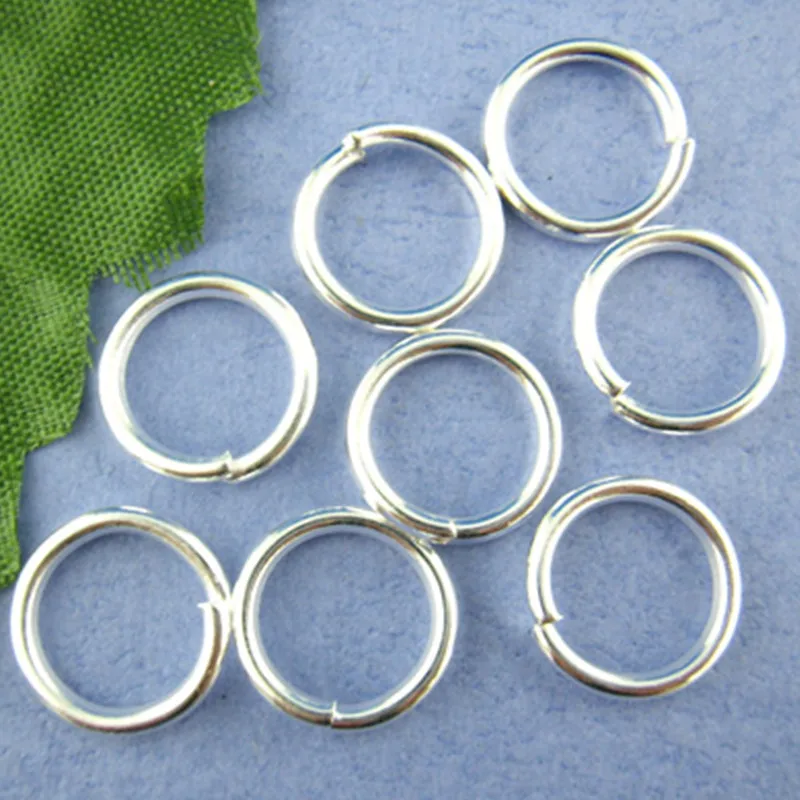 100Pcs Silver Plated Round Alloy Open Jump Rings Jewelry Findings 12x1