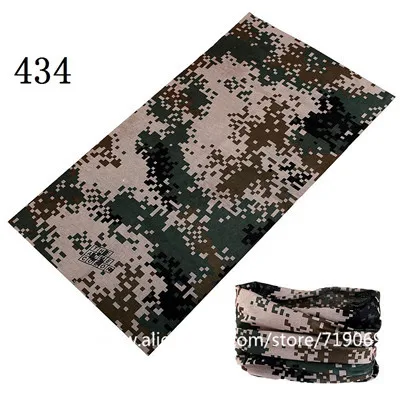 Военная армейская камуфляжная серия, банданы с рисунком, спортивная езда на велосипеде, мотоцикл, тюрбан, волшебная повязка на голову, платок-накидка - Цвет: 434