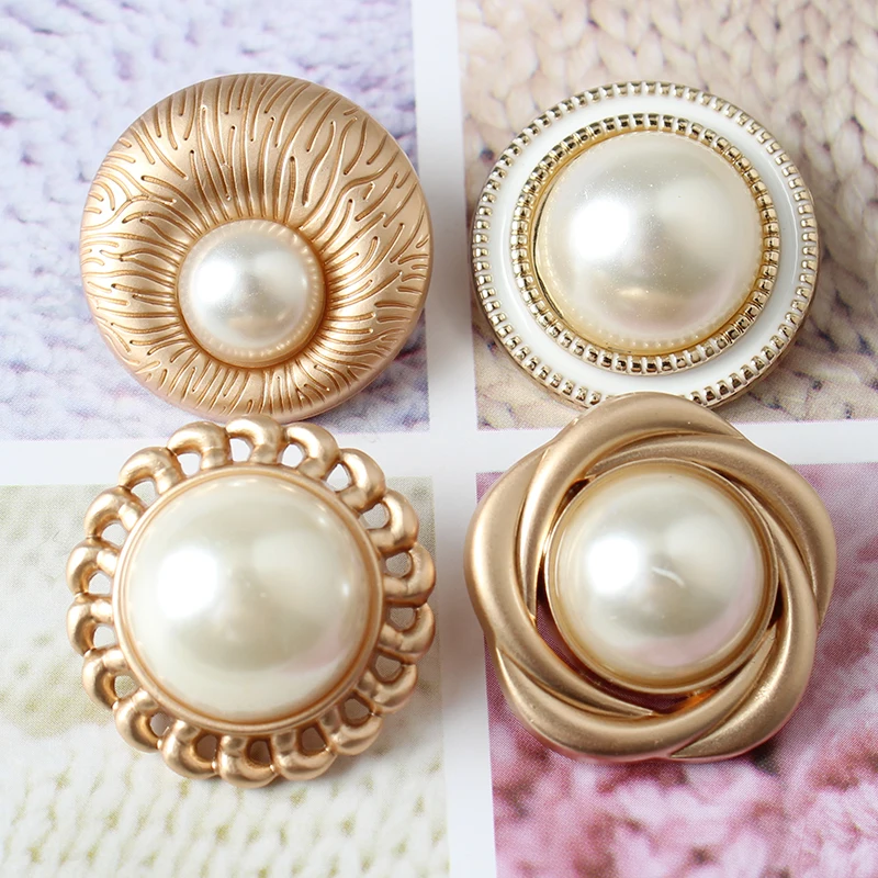 

Metal pearl button windbreaker, tweed coat, jacket, 100 sets of decorative buttons, 10 sets