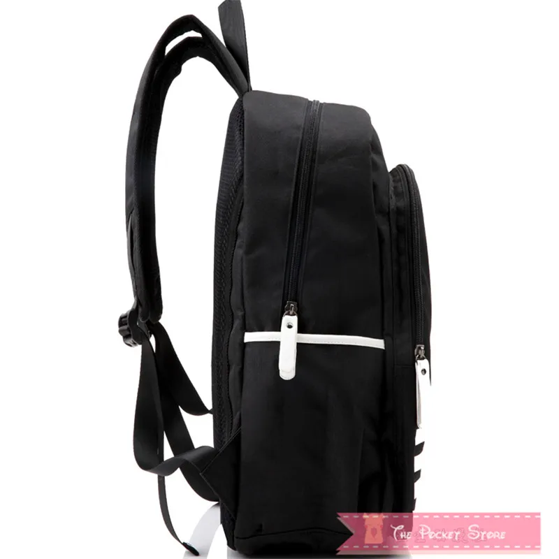 Game Dota 2 SF Nevermore Black Canvas Printing Leather Backpack Women Bags School Backpacks for Tee