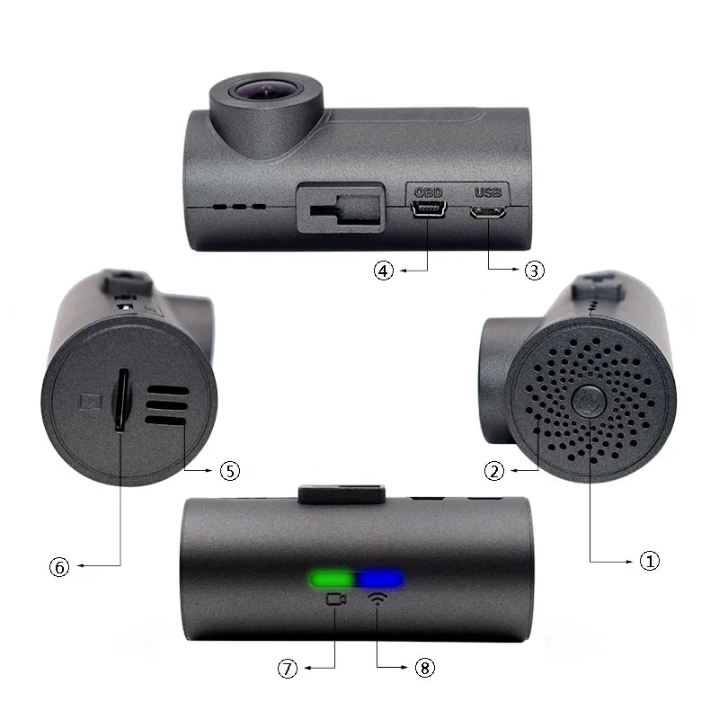 Wifi GPS obd Автомобильный видеорегистратор Автомобильная камера беспроводной