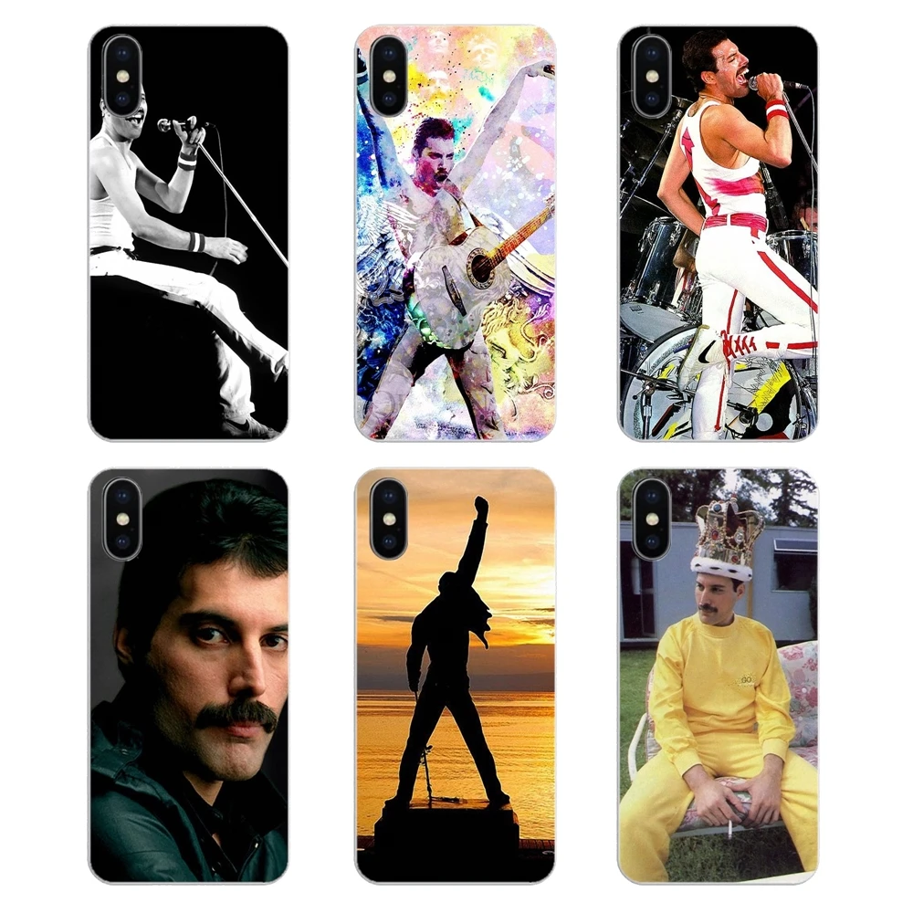 

Transparent Soft Cases Covers For iPod Touch iPhone 4 4S 5 5S 5C SE 6 6S 7 8 X XR XS Plus MAX Freddie Mercury Queen band