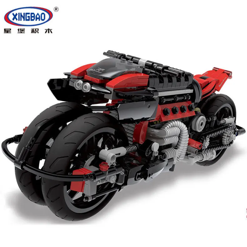 

Xingbao 03021 680Pcs Technic Series The Off-road Motorcycle Set Building Blocks Bricks Educational Toys Model Christmas Gift