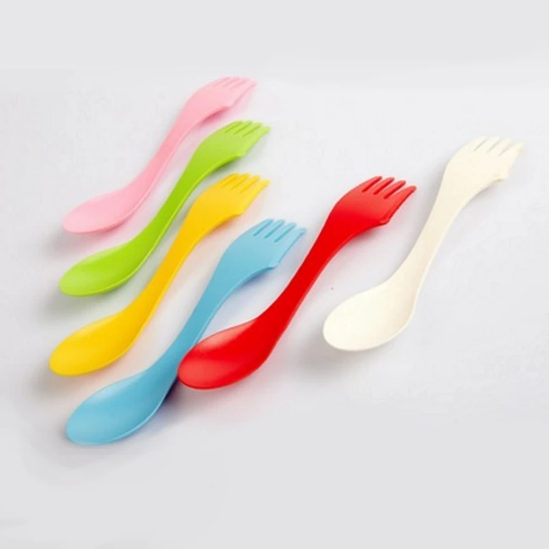 

6Pcs/Set Cute Baby Spoon Newborn Baby Feeding Spoons Stuff Kids Children Eating Tableware Spork Knife