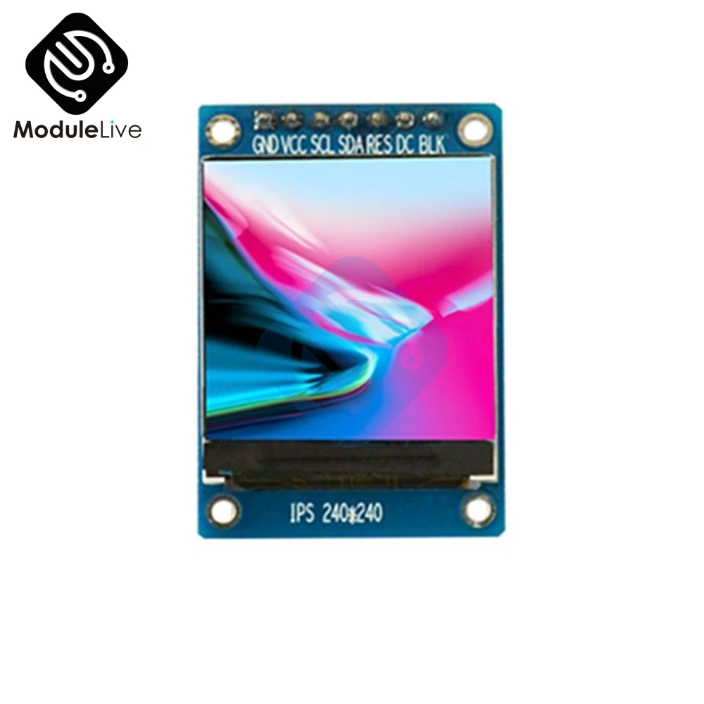 

1.3 inch 1.3" 240x240 Digital LCD Display Module 240*240 65K SPI Serial Full Color RGB TFT IPS LCD Screen Board Replace OLED