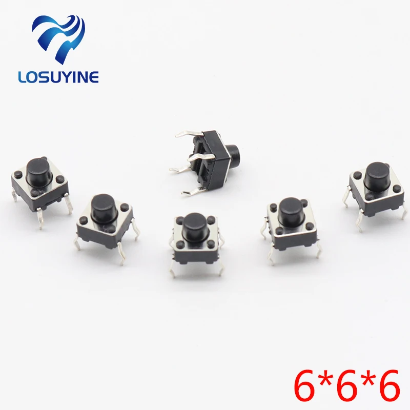 50 Pz/Lotto 6X6X6Mm 4Pin G91 Tattile Tattile Pulsante Micro Interruttore Diretto Autoripristinante Dip Top Rame
