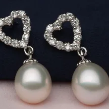 8-9 мм Размер натуральные серьги с природным жемчугом культивированные свадебные серьги-гвоздики пресноводные модные ювелирные изделия из жемчуга