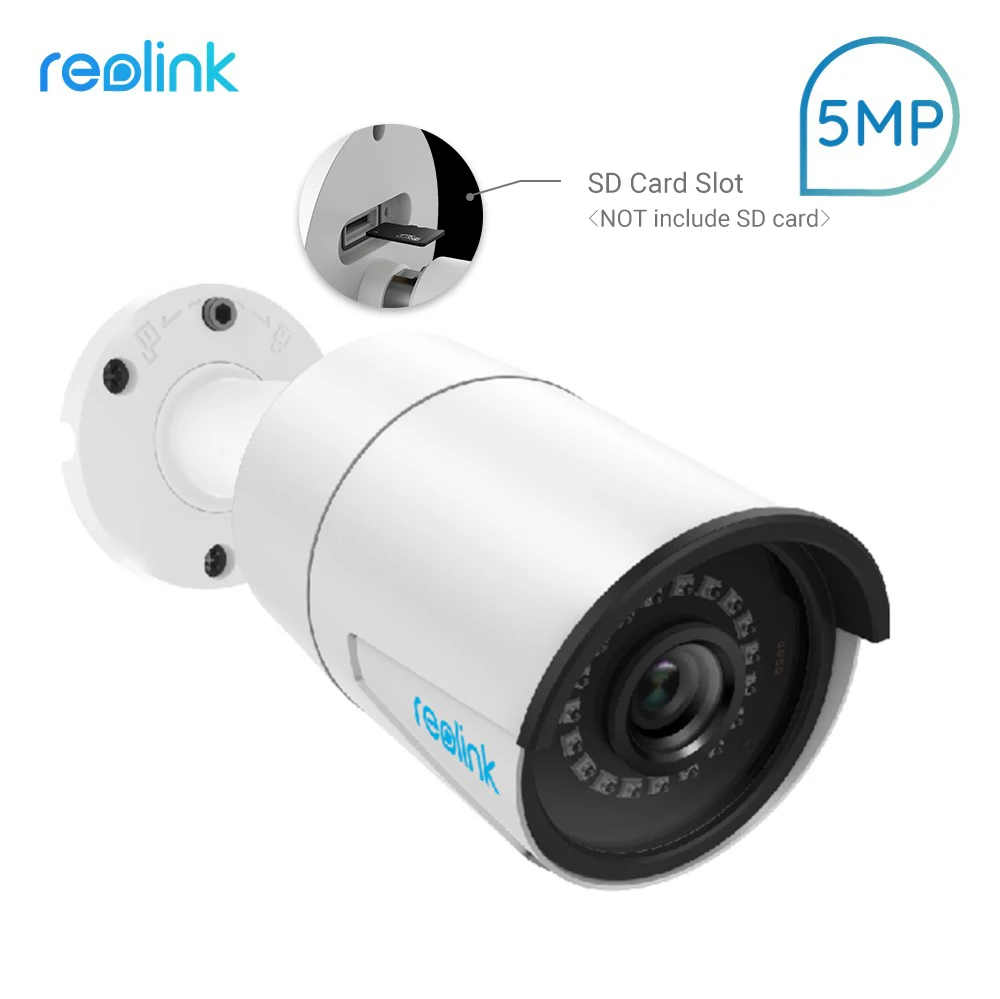 Reolink IP Camera SD card slot PoE 4MP 5MP HD font b Outdoor b font Waterproof