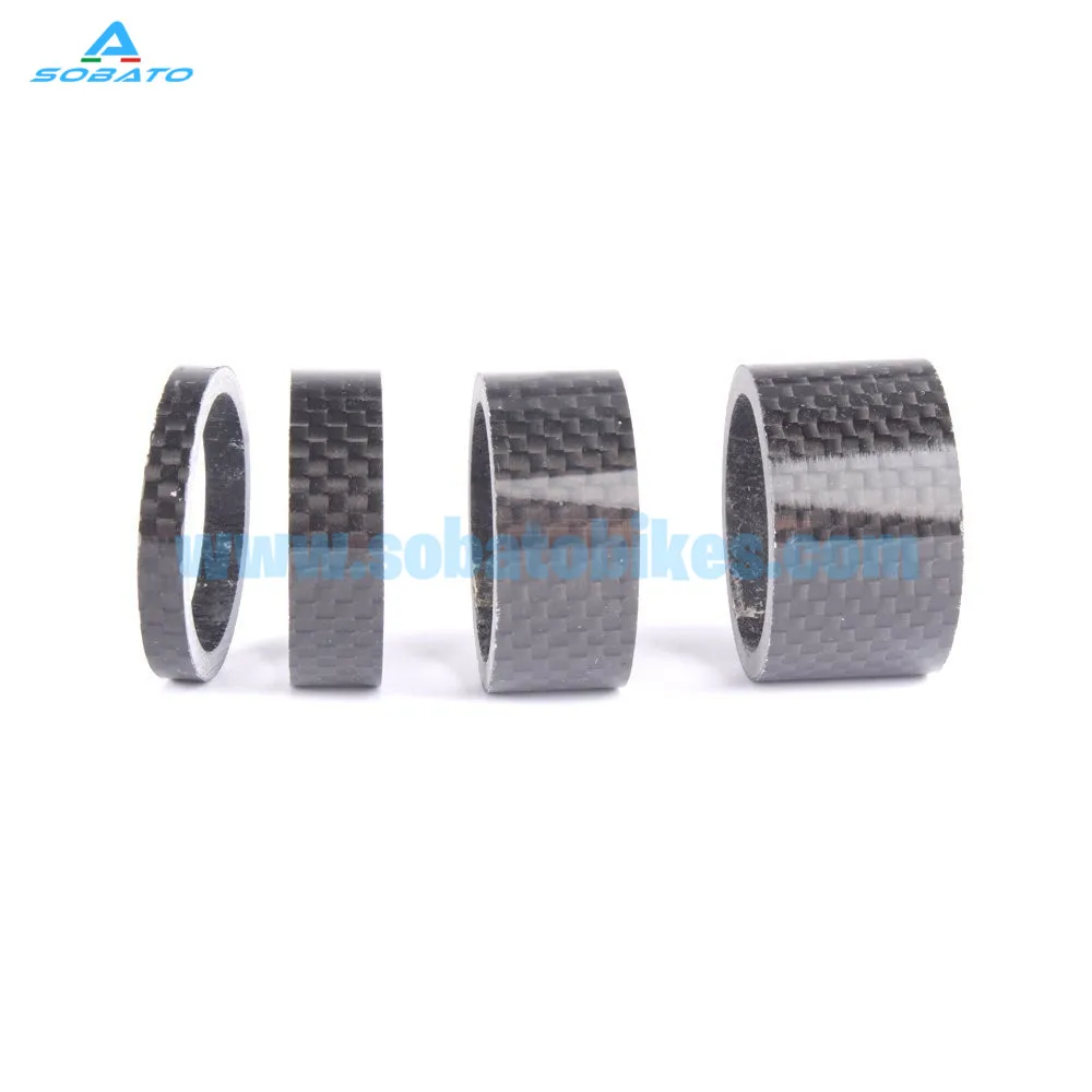 

4 pcs Cabon Bike Headset Spacer 1-1/8" Matte Bike Bicycle Stem Spacer 3k 5/10/15/20mm
