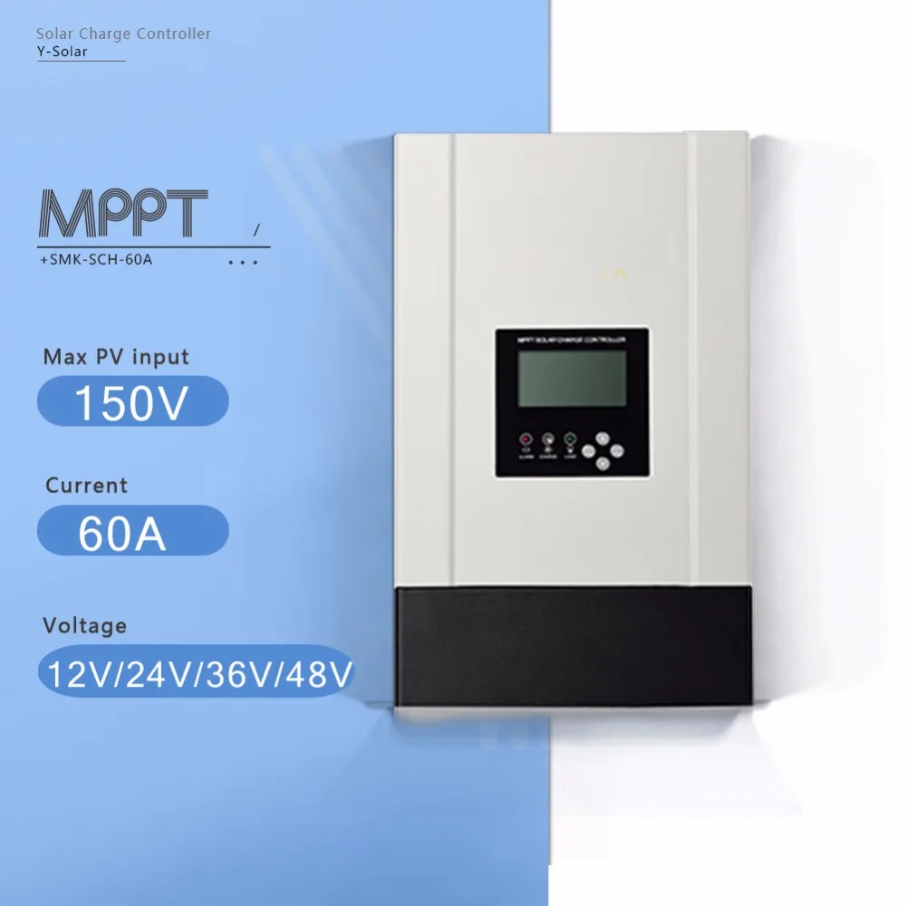 

SCH-60A MPPT 12V 24V 36V 48V Auto Solar Charge Controller 60A Solar Panel Battery Charge Controller Heatisink Cooling with RS485