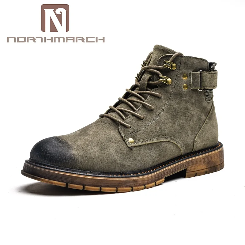 

NORTHMARCH Winter Men Boots Warm Leather Men Boots Fashion Dr Martins Boots Hard-Wearing Outdoor Work Shoes Botas Moto Hombre
