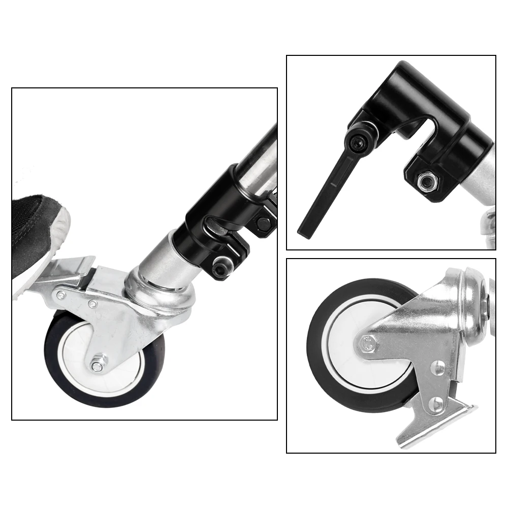 Profesional Pro 3 ruedas multifunción estudio de fotografía iluminación pesada siglo C soporte especial rueda accesorios de fotografía - 3