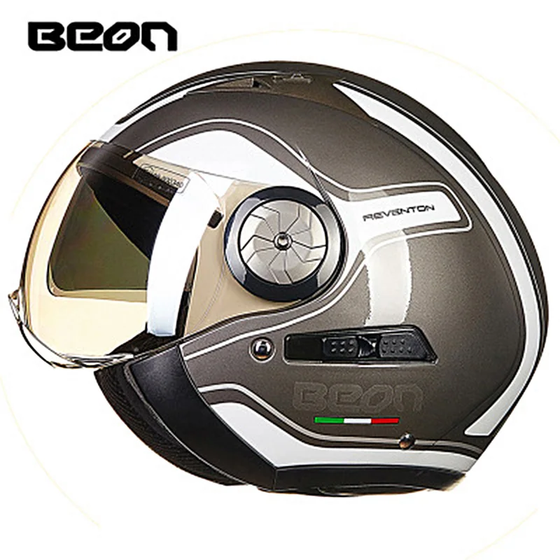 

Beon Open Face 3/4 Moto Helmets Vintage Men Women Double Visor Motorcycle Motorbike Helmets ECE Half Helmet Headgear Protection