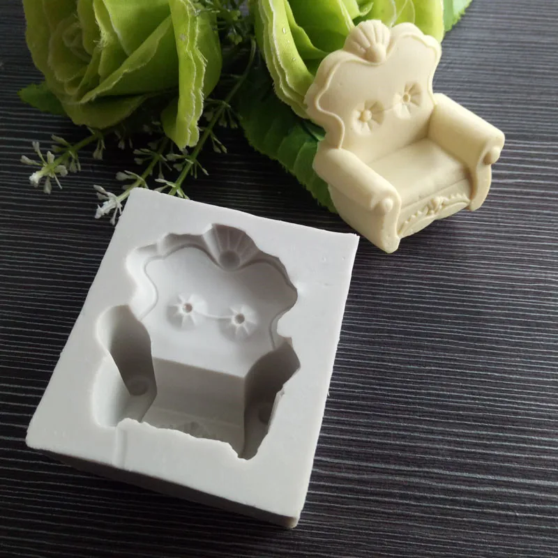 3d sofa silicone mold Cake fondant bakery resin tools