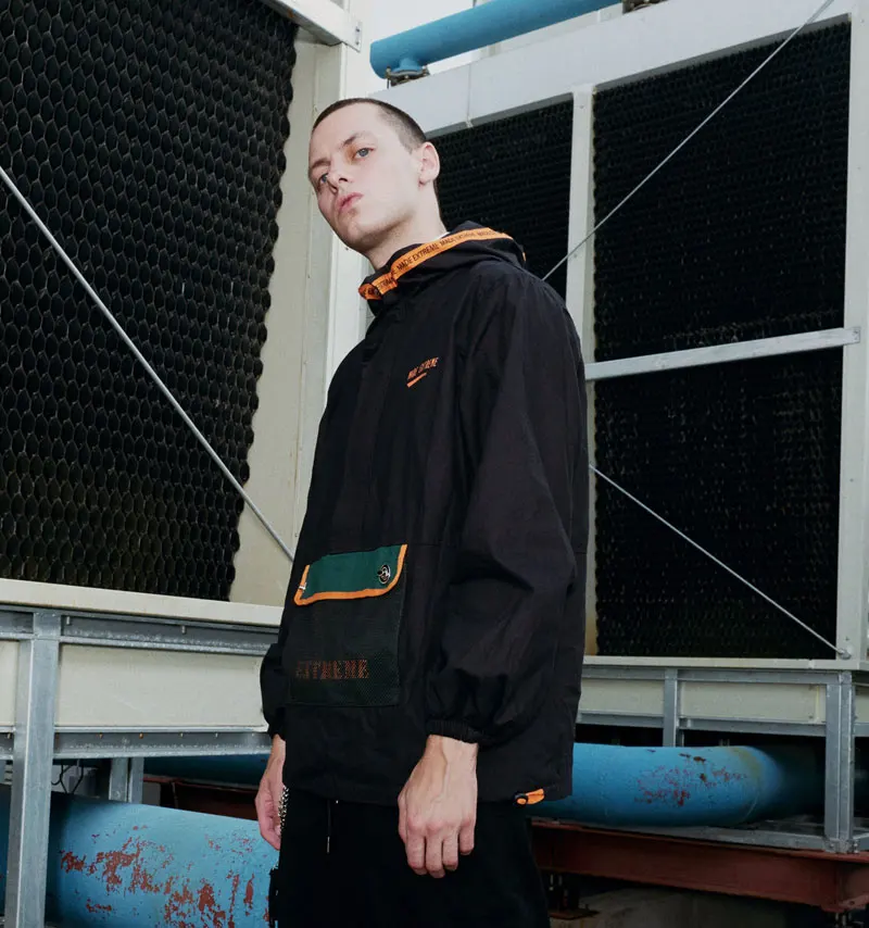 Front Pocket Half Zip Hooded Windbreaker Jacket 11