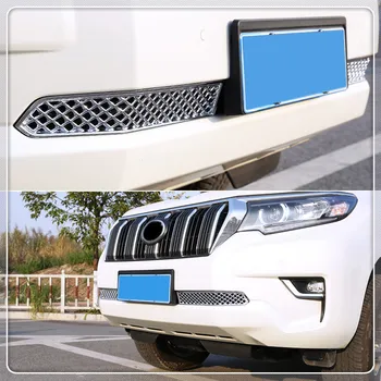 

For Toyota Land Cruiser Prado FJ150 2018 Car Styling Car Below Central Grille Grill Garnish Cover Trim Chrome Auto Accessories