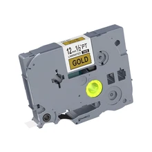 1 шт. PUTY 12 мм черный на золотом TZe-831 tz831 TZ-831 ярлык совместимый для PT200 1000 D210 H110 E110 P-Touch принтеры этикеток