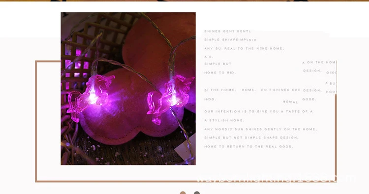 10 светодиодный фея розовый Run Единорог Батарея работает строки Luminaria 1,5 м светодиодный украшения для Рождественский венок на окно