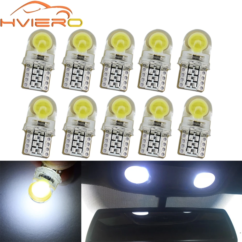 10X T10 194 W5W 168 COB кварцевая Автомобильная Поворотная сигнальная Магистральная