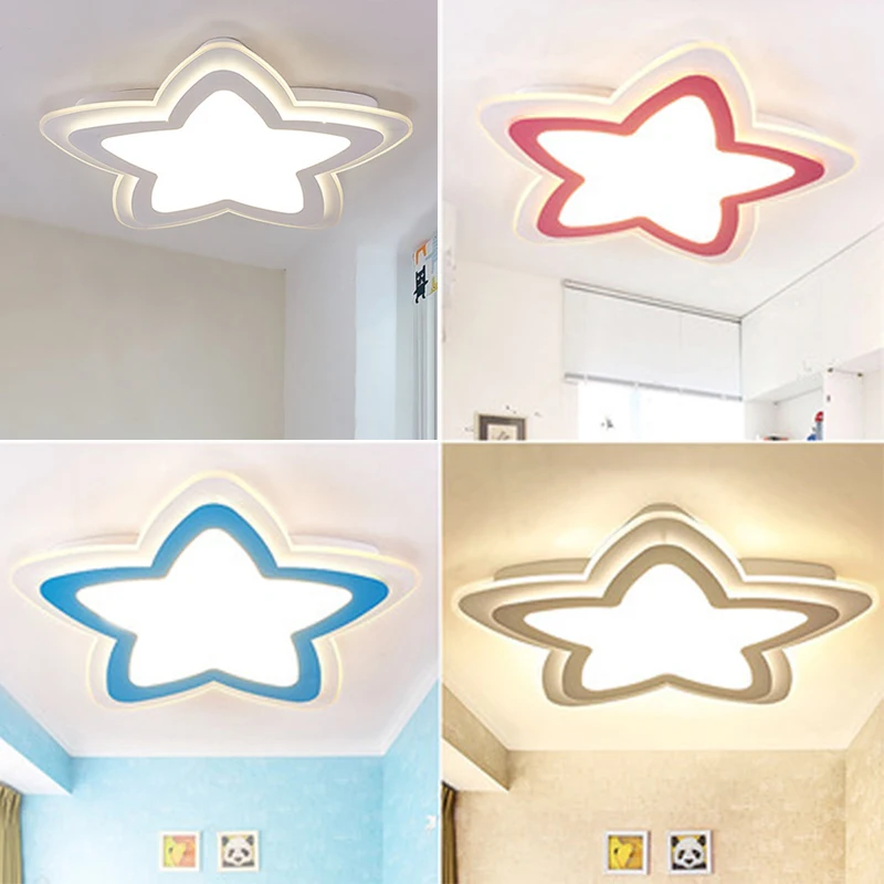 

Modern Led Ceiling lights dimming Star for Children's bedroom Ceiling Lamp 3 color AC85-265V indoor home fixtures free shipping