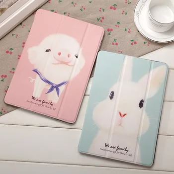 

Cartoon Animal Girls Tablet PU Case For New iPad 2017 2018 9.7 Flip Stand Cover For iPad 2 3 4 Air Air 2 Mini 1 2 3 4 Shell