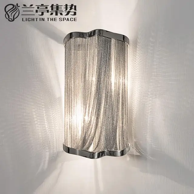 Modern Stream Clic Aluminum Chain Wall Lamp Luxury Lights Modern Stream Clic Aluminum Chain Wall Lamp Luxury Lights Bedroom Dining Room Hotel Led Lighting Free Shipping