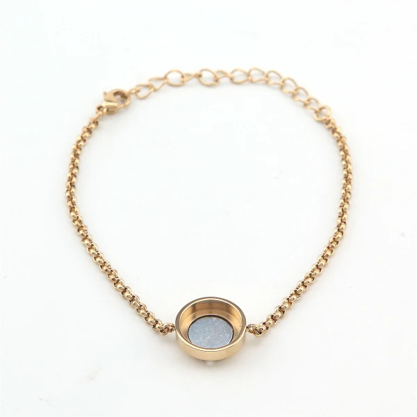 Vinnie Design Jewelry 21 cm Cambio pulsera de acero inoxidable apto para monedas magnéticas intercambiables